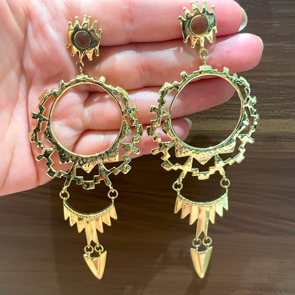 Kendra Scott gold drop earrings